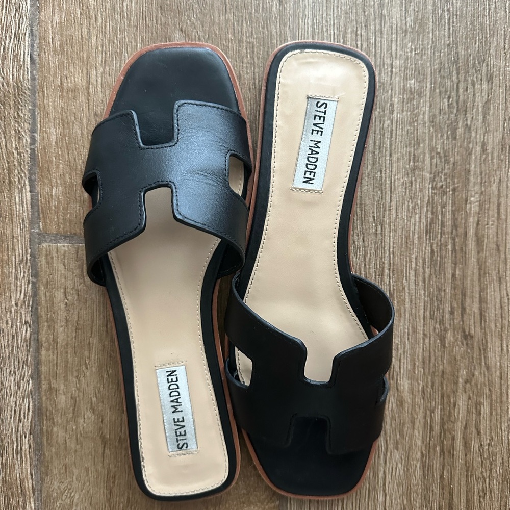 Steve Madden Hayden Black sandals 8 1/2